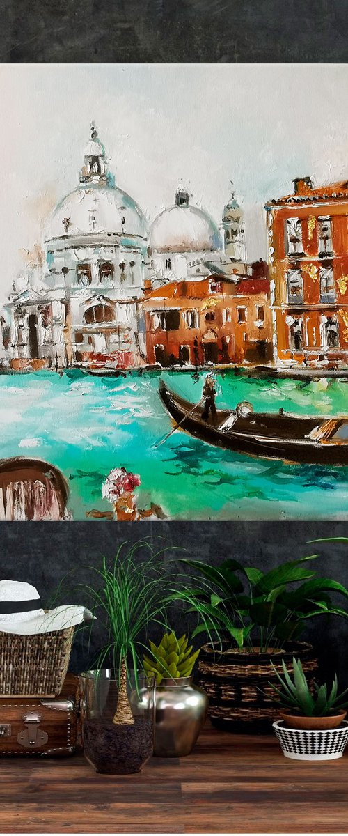 Venice painting, Italy art by Annet Loginova