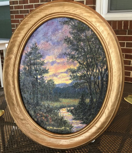 East of Eden by K. McDermott - oil on 15X12 inch oval canvas (SOLD)