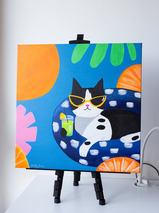 A cat on vacation
