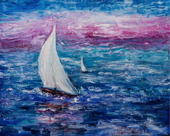 Sail Boat (Palette Knife)