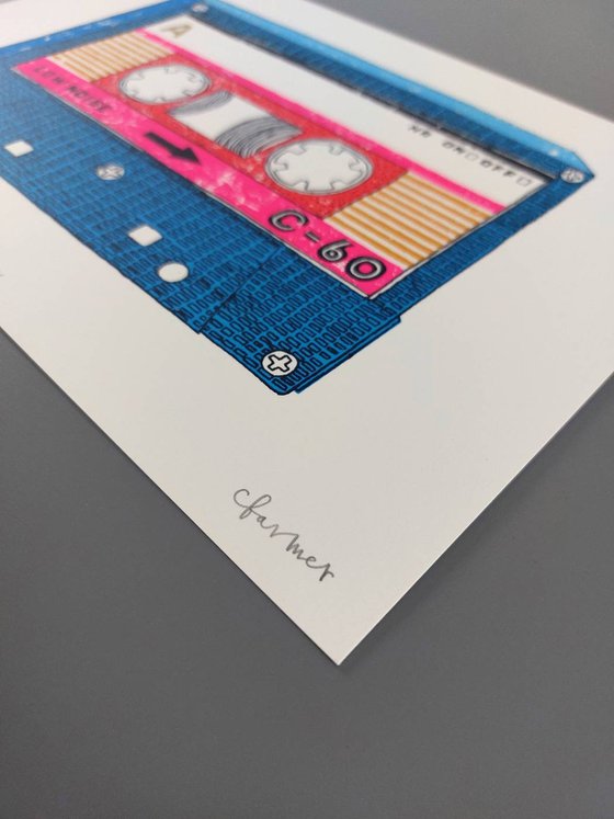 Personalised 'Blue Mega Mixtape' Screenprint