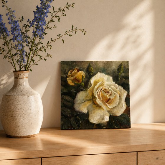 Yellow roses still life