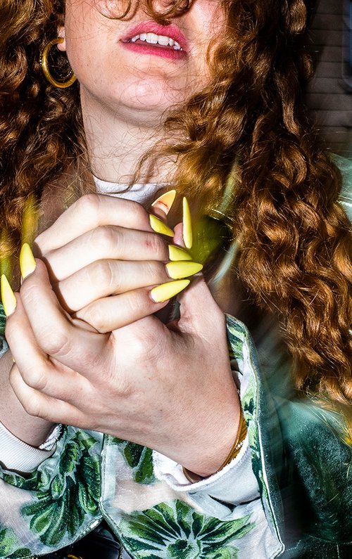 Red Hair And Yellow Nails by Salvatore Matarazzo