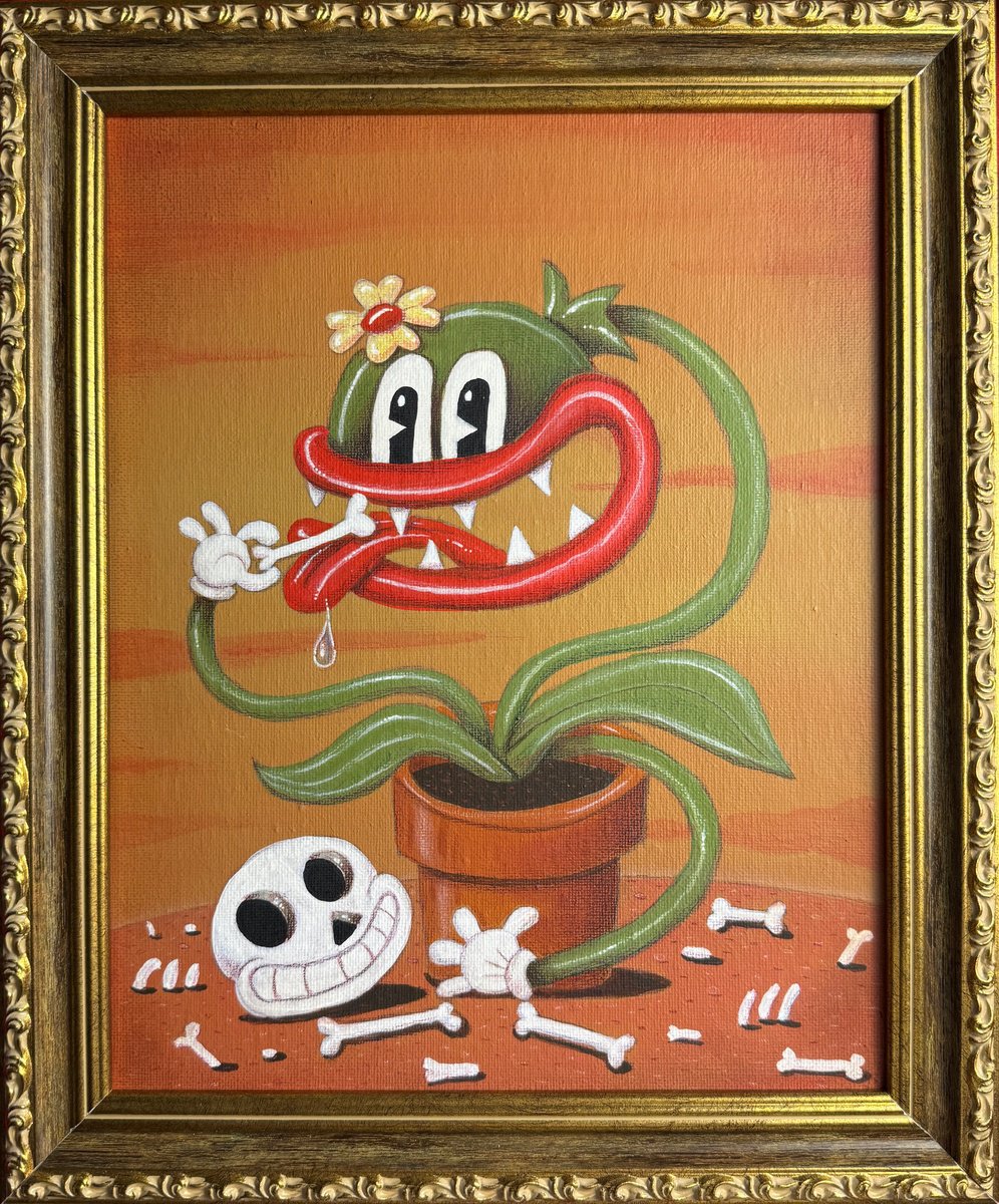 Cartoon Acrylic Painting , 816 - Flo By Paolo Andrea Deandrea, 11 X 14, Artwork For Sale On Artfinder