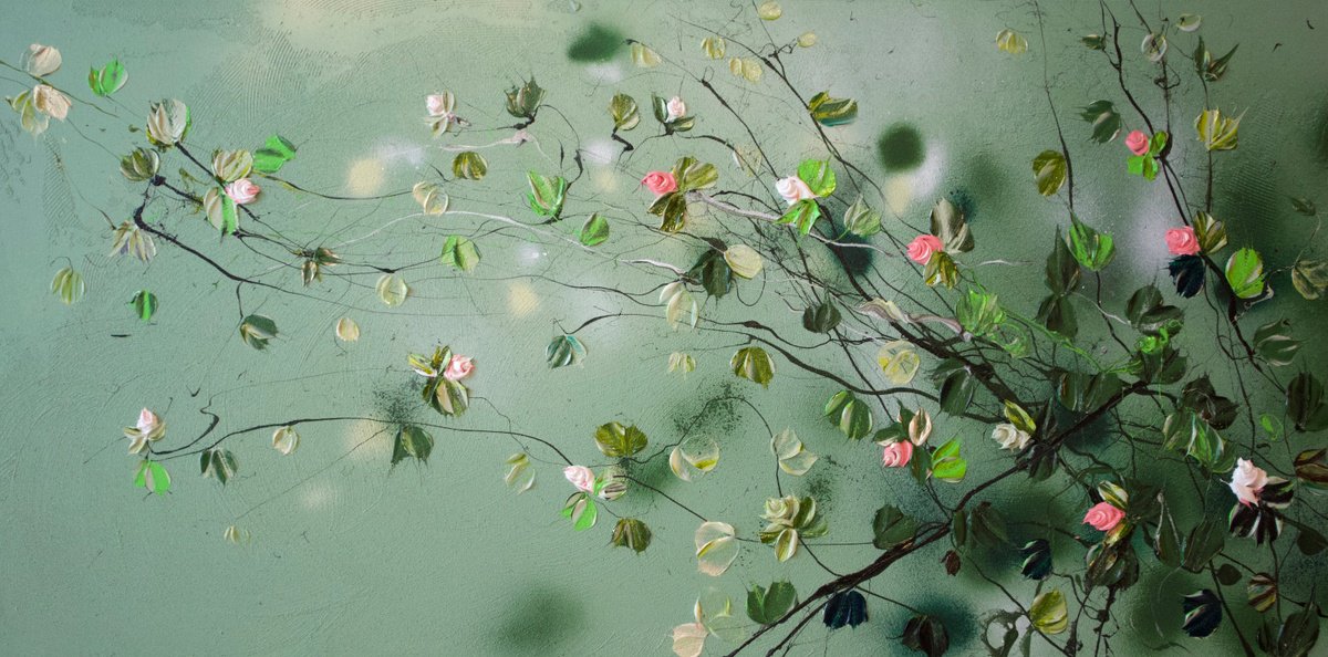 -Favourite Moment-? textured floral artwork by Anastassia Skopp