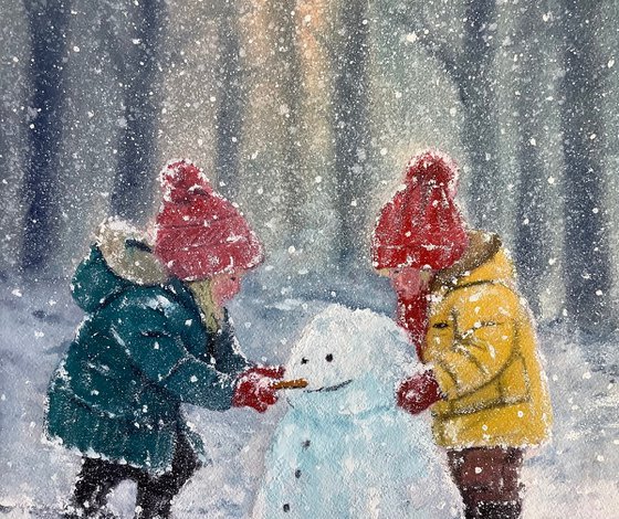 Children in the snow