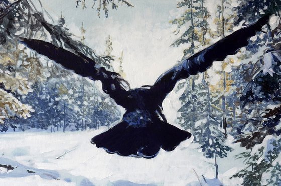 Alarm In The Winter Forest