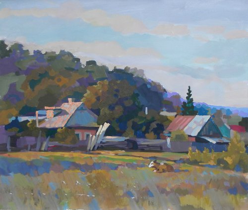 Landscape, 70x60 cm by Sergey  Kachin