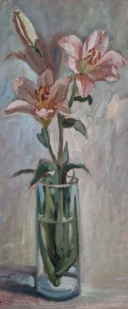 Still-life with flowers "Lilies" by Olena Kolotova