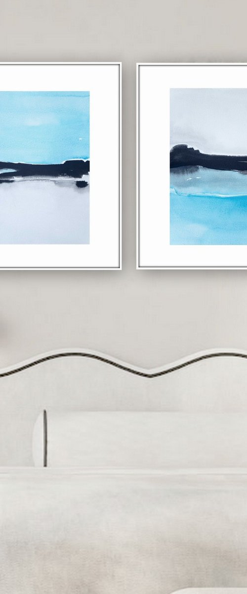 Landscape, set of 2 by Nadia Moniatis