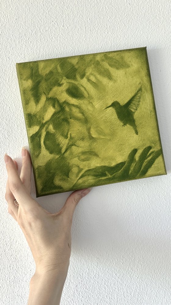 Stay a Little Longer - Green Hummingbird
