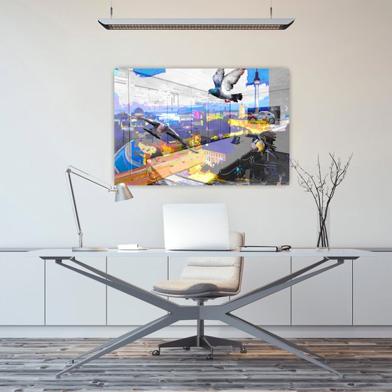 VIEW OF BERLIN | DIGITAL PAINTING GICLÉE ON CANVAS