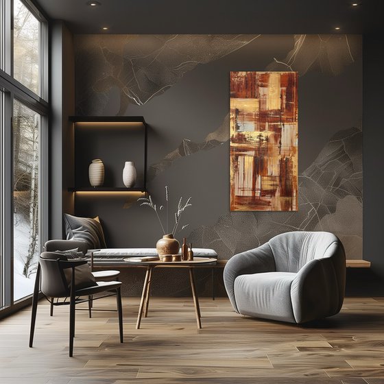 Field of Study Ochre 50x100x2 cm