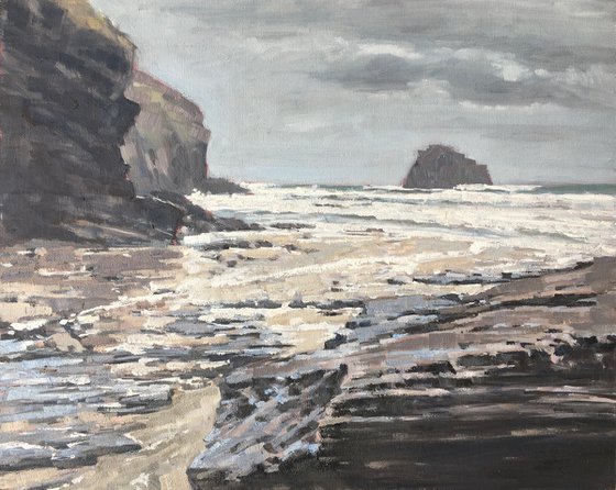 Trebarwith Strand winter