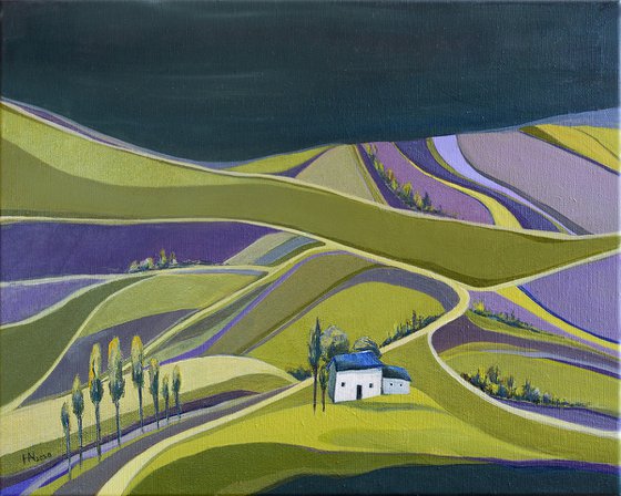 House on the lavender field