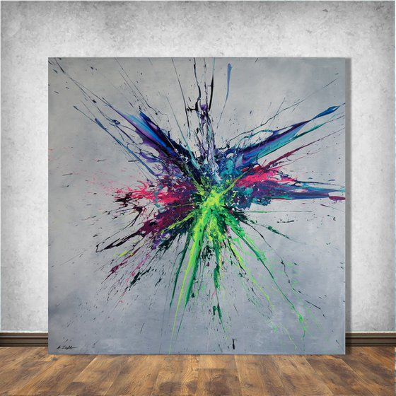 Luminous Bursts VII (Spirits Of Skies 100123) (100 x 100 cm) XXL (40 x 40 inches)