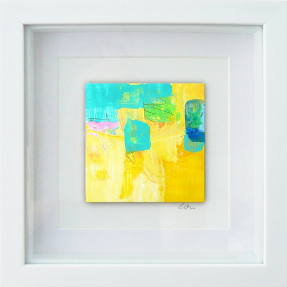 Framed ready to hang mini original abstract #223