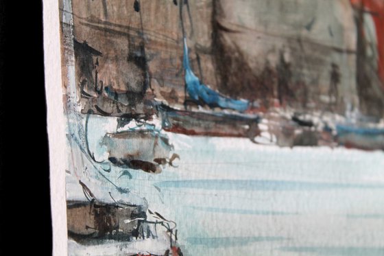Amalfi Boats and Town