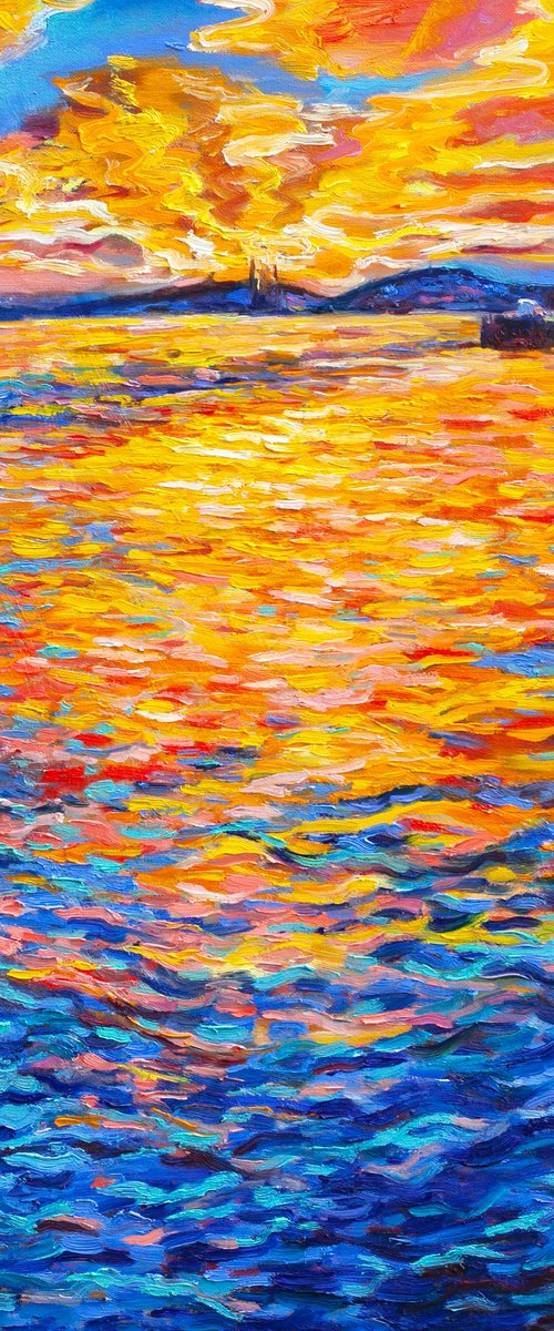 Sunset in the Ferry by Liudmila Pisliakova