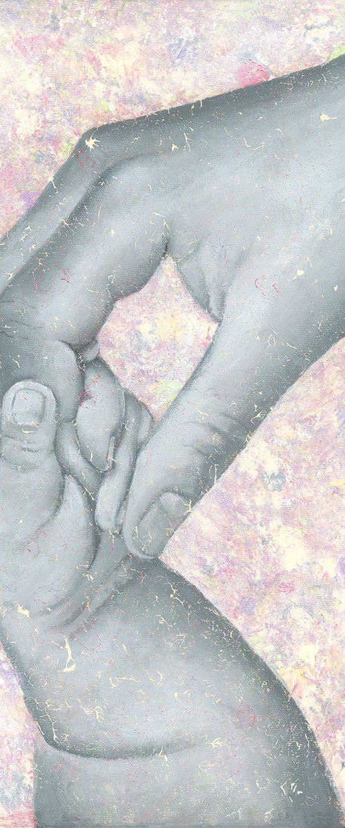 Hold your hand / Portrait of mother and baby hands by Margarita Stepanova