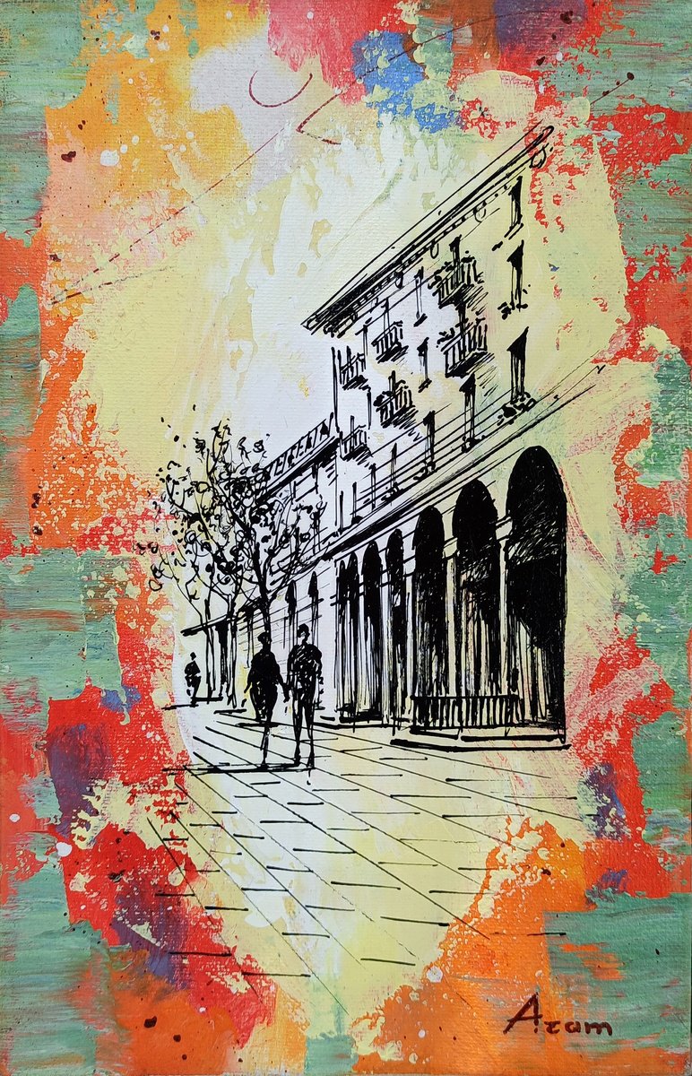 Cityscape Yerevan (30x20cm, oil painting, ready to hang) Oil painting