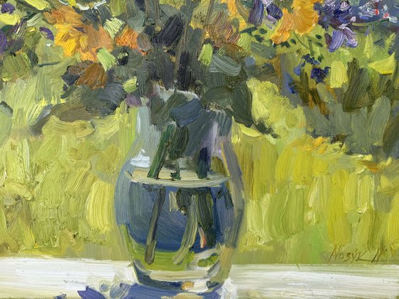 Wild Flowers litted by morning light