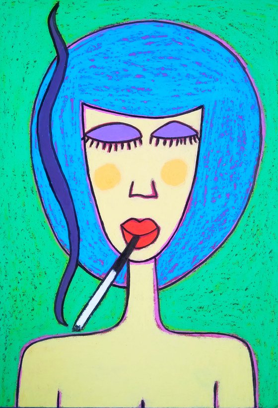 Smoking meditation. Recycled artwork (2018-2020)