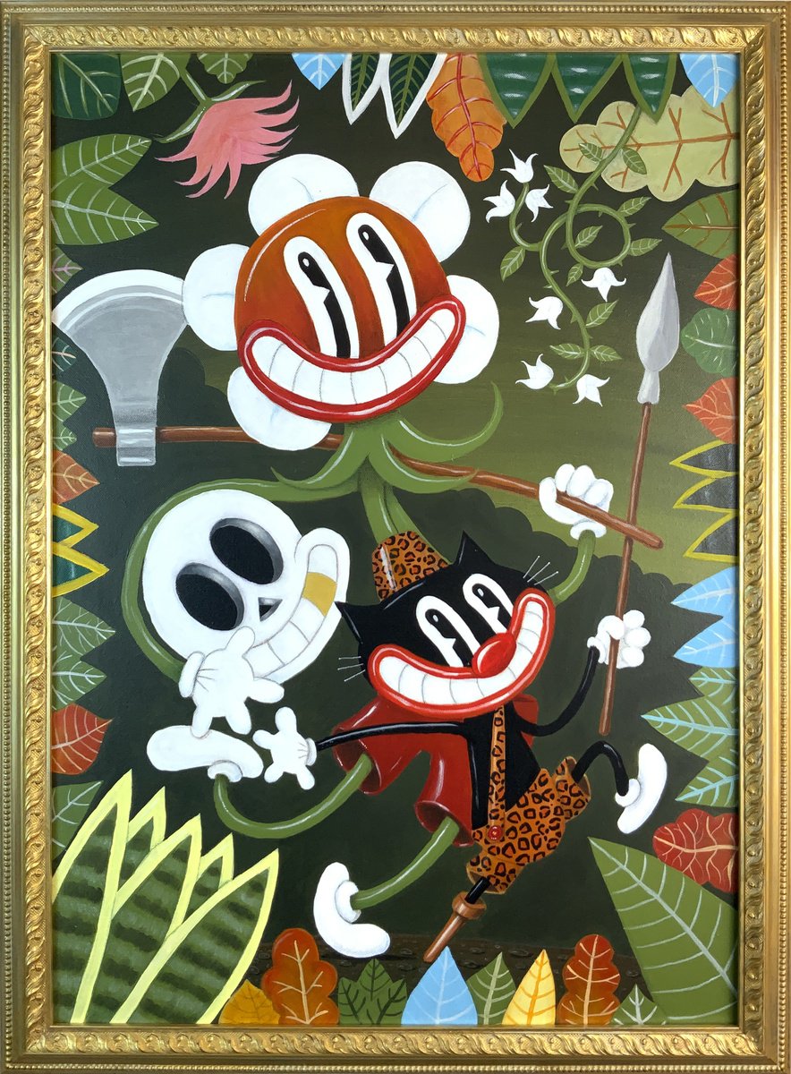 Cartoon Painting , 693 - Jungle Fever By Paolo Andrea Deandrea, 22 X 30, Artwork For Sale On Artfinder