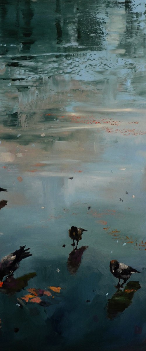 February Frosts. Crows by Zhanna Kondratenko