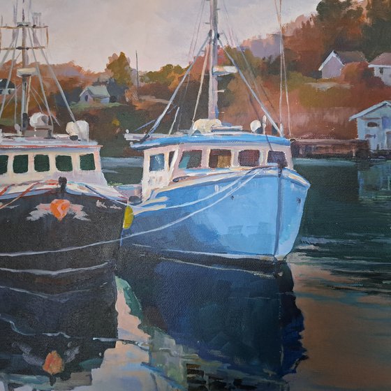 Autumn boats (24x30x0.7'')