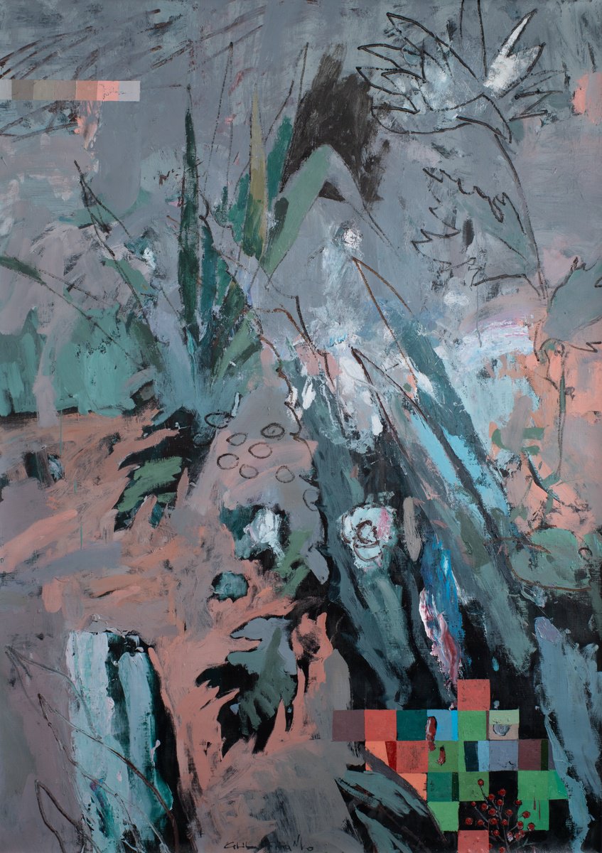 Impressionistic Landscape Oil Painting By Glib Franko, 47 X 67, Existence Of Space, Original Artwork