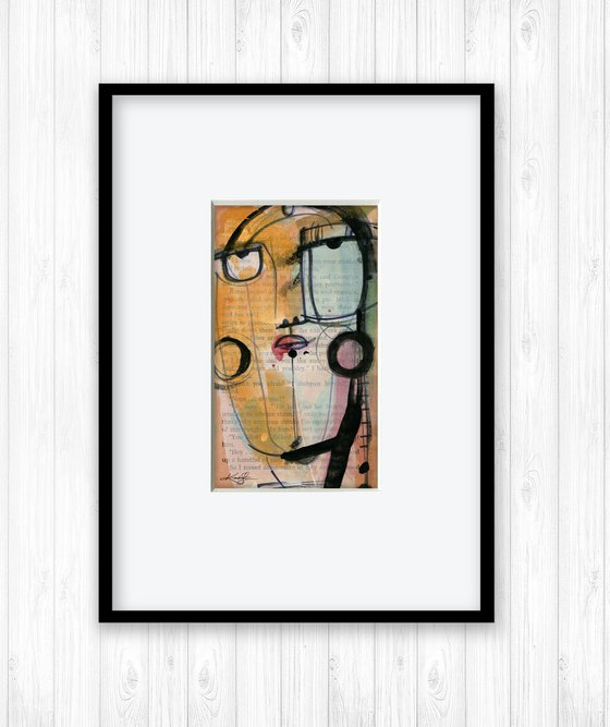 Funky Face 2021-6 - Mixed Media Painting by Kathy Morton Stanion