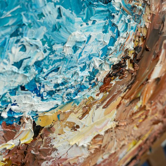 Impasto Ocean Wall Painting