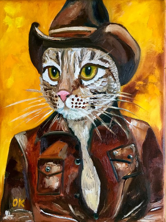 Magnificent Cat  cowboy inspired by Magnificent seven movie.