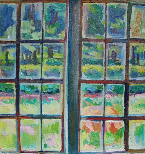 Urban landscape  / 134 x 60 x 2 by Maja Đokić Mihajlović