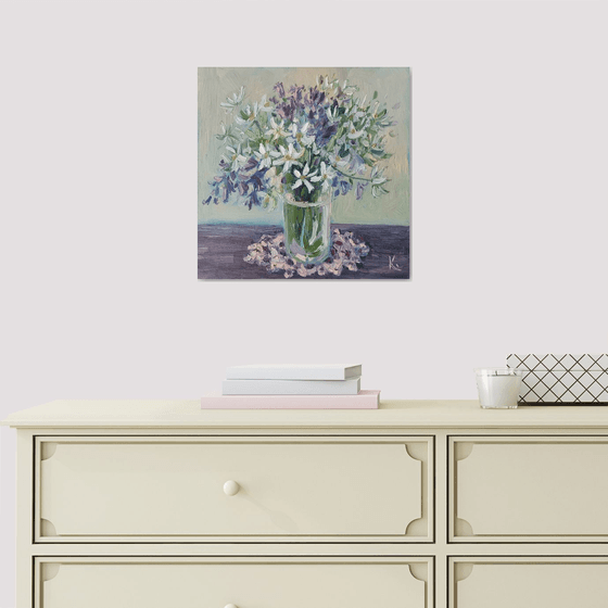 Still-life with flowers "White bouquet"