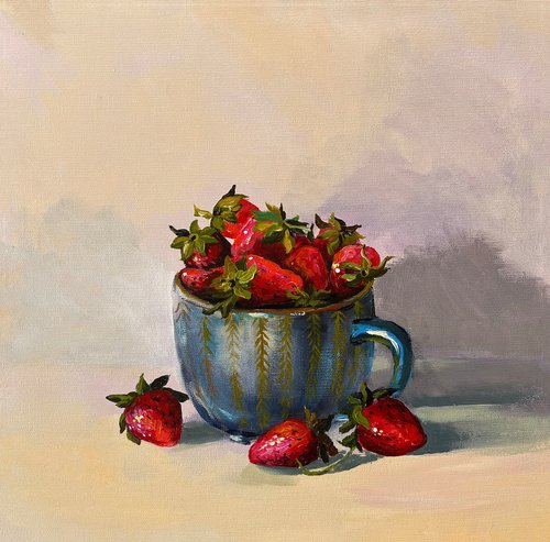 Still life with strawberries by Maria Kireev