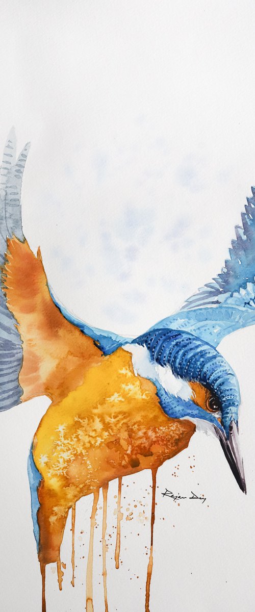 Flying Kingfisher by Rajan Dey