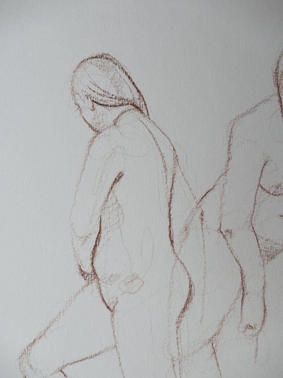 standing female nude 2 poses