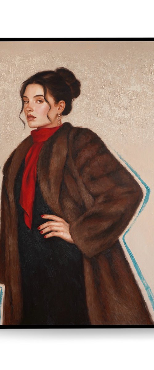 Woman in fur by Anna Bernadskaya