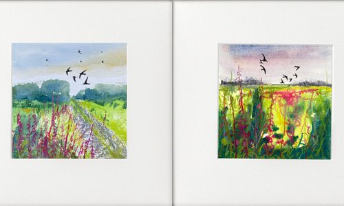 Four Swallow landscapes by Teresa Tanner