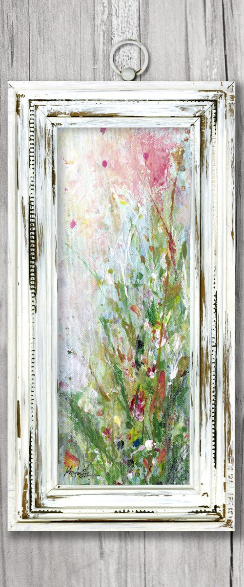 Cottage Meadow 3  - Framed Floral Painting  by Kathy Morton Stanion by Kathy Morton Stanion