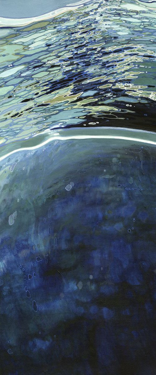 Deep Ocean Vast Sea, Original Painting on Canvas. Acrylic & Ink. by Margaret Juul