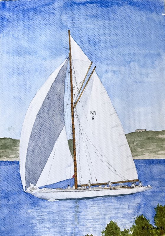 NY50 Spartan in Mahon Harbour