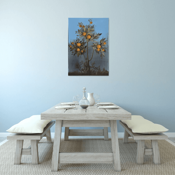 Orange tree painting, orange trees