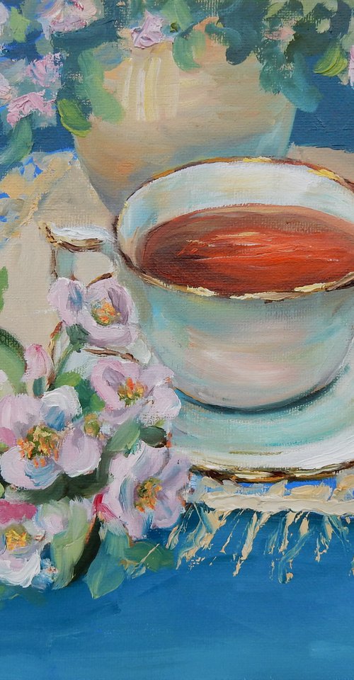 Teacups, Apple blossom. by Vita Schagen