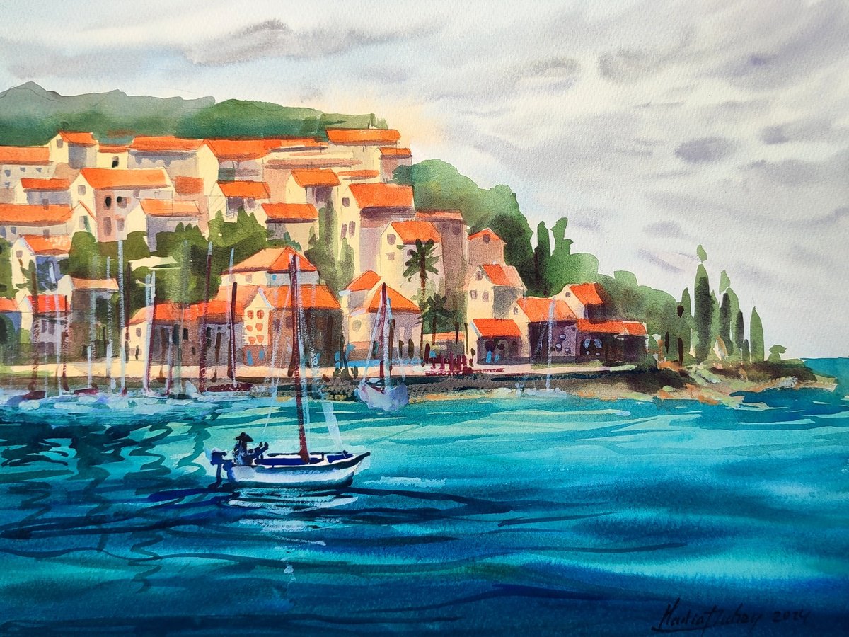 Korcula. Original artwork by Nadiia Dubei