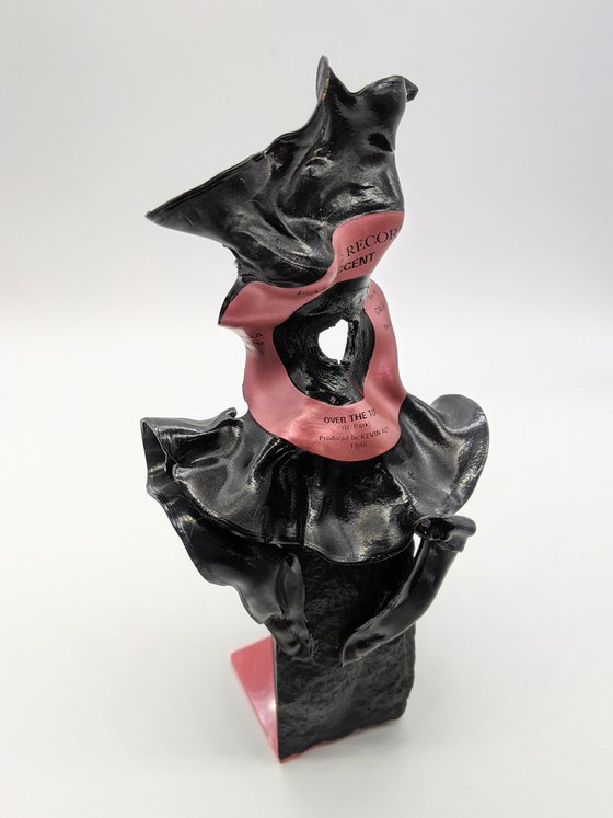 Vinyl Music Record Sculpture - "Over the Top"