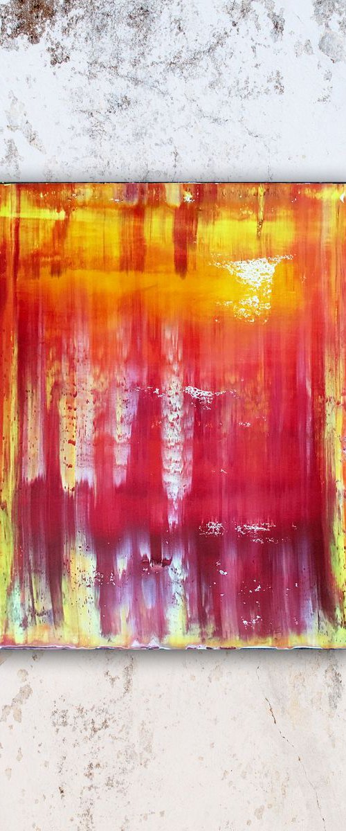 "Hellfire" - FREE USA SHIPPING - Original PMS Abstract Oil Painting On Canvas - 16" x 20" by Preston M. Smith (PMS)