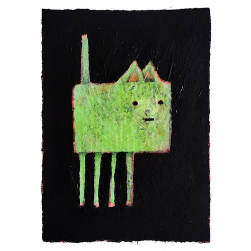 Green Cat by Mat JS Moore